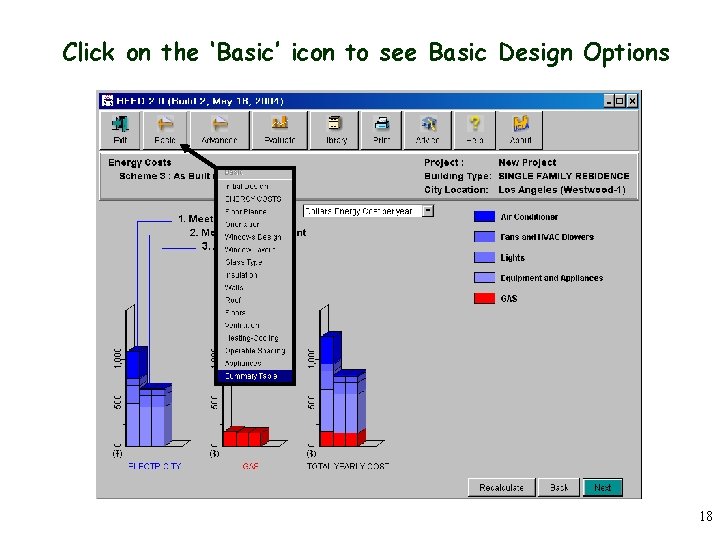 Click on the ‘Basic’ icon to see Basic Design Options 18 