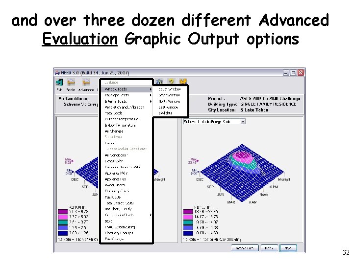 and over three dozen different Advanced Evaluation Graphic Output options 32 