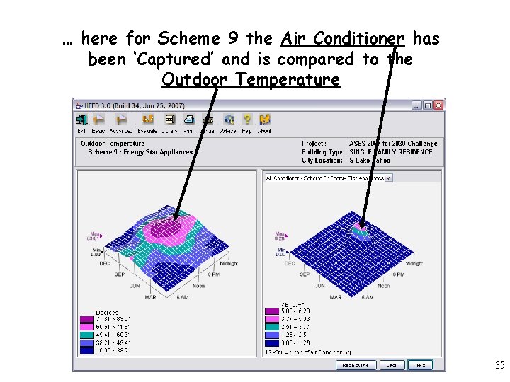 … here for Scheme 9 the Air Conditioner has been ‘Captured’ and is compared