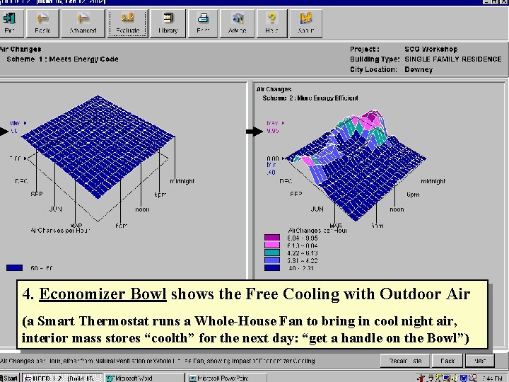 4. Economizer Bowl shows the Free Cooling with Outdoor Air (a Smart Thermostat runs