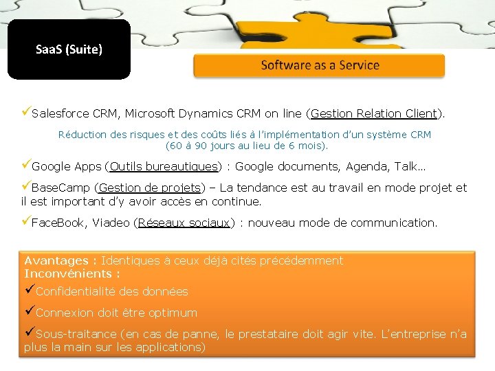 Saa. S (Suite) üSalesforce CRM, Microsoft Dynamics CRM on line (Gestion Relation Client). Réduction