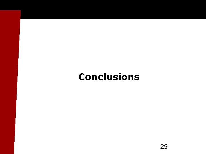 Conclusions 29 