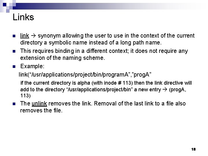 Links n n n link synonym allowing the user to use in the context