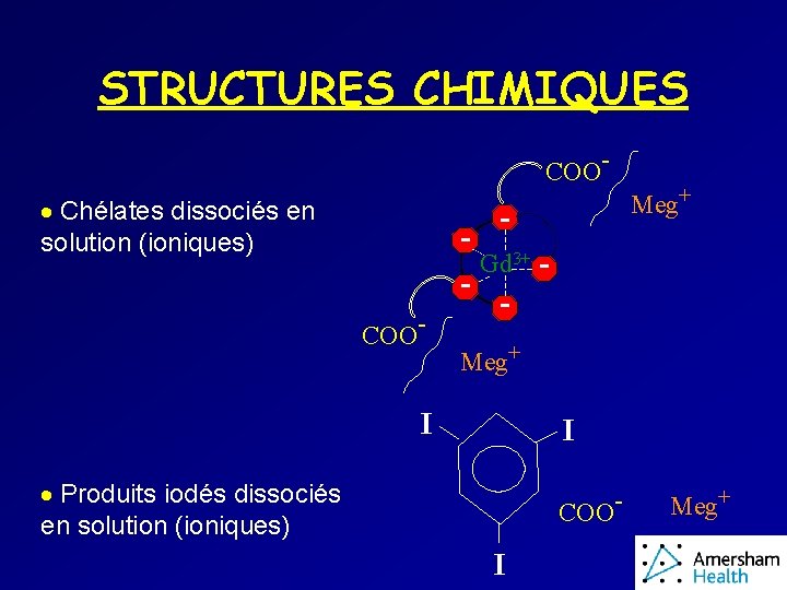 STRUCTURES CHIMIQUES COO- · Chélates dissociés en solution (ioniques) - COO- - 3+ Gd