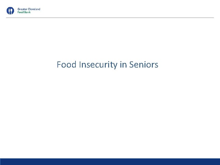 Food Insecurity in Seniors 