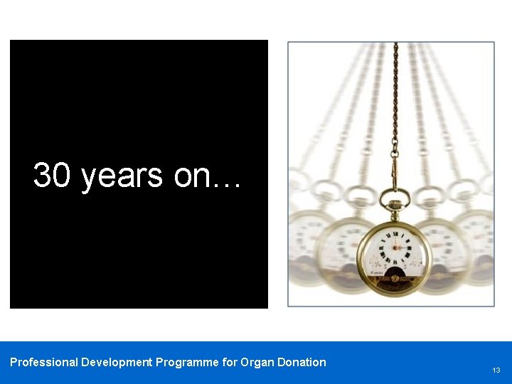 30 years on… Professional Development Programme for Organ Donation 13 