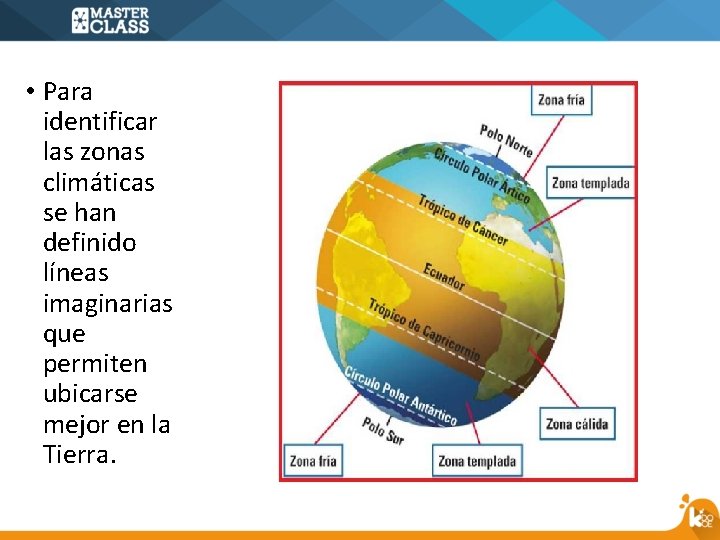  • Para identificar las zonas climáticas se han definido líneas imaginarias que permiten