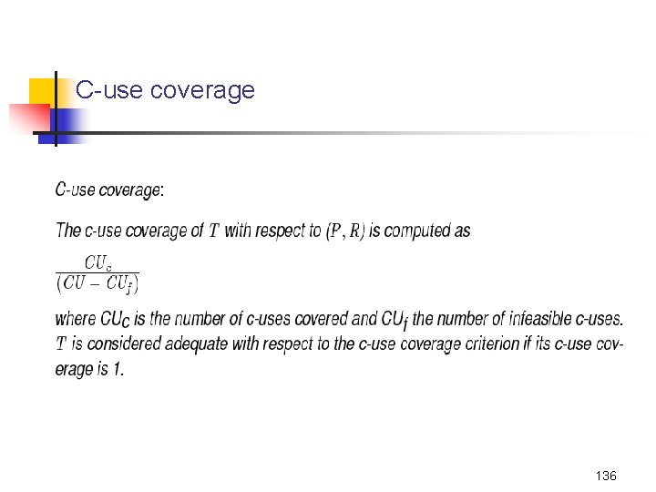 C-use coverage 136 