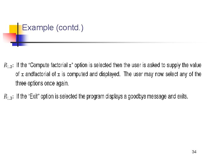 Example (contd. ) 34 