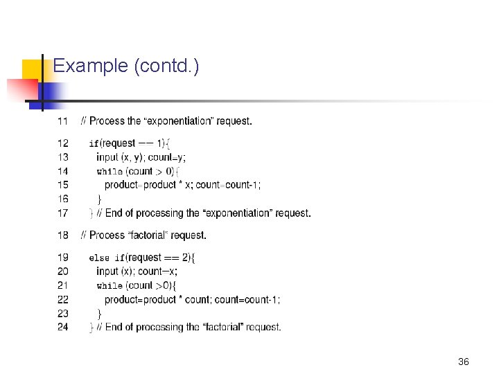 Example (contd. ) 36 