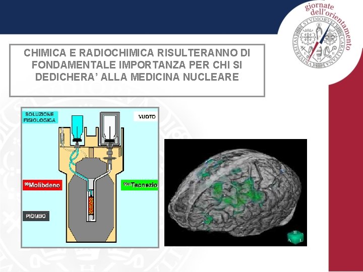 CHIMICA E RADIOCHIMICA RISULTERANNO DI FONDAMENTALE IMPORTANZA PER CHI SI DEDICHERA’ ALLA MEDICINA NUCLEARE