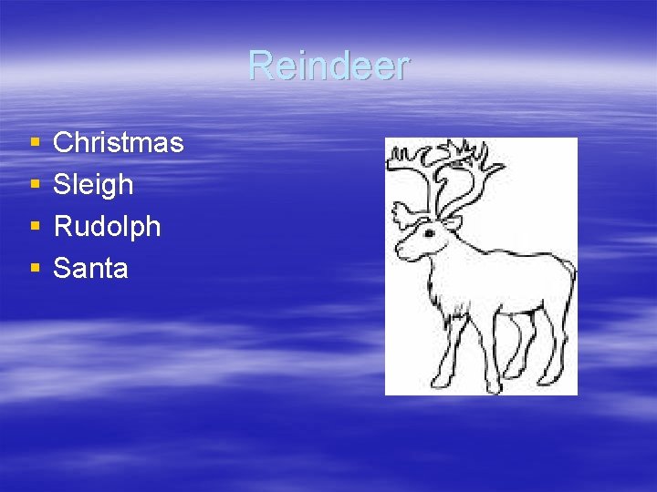 Reindeer § § Christmas Sleigh Rudolph Santa Reindeer § § Christmas Sleigh Rudolph Santa