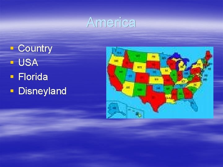 America § § Country USA Florida Disneyland America § § Country USA Florida Disneyland