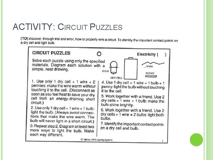 ACTIVITY: CIRCUIT PUZZLES 