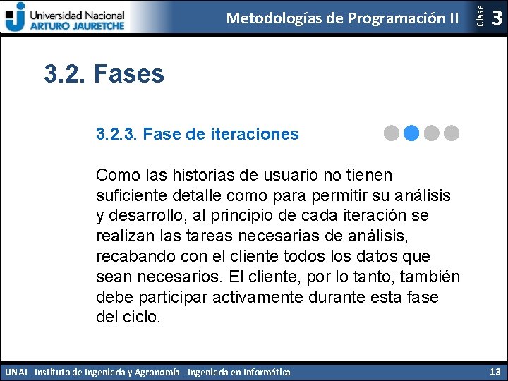Clase Metodologías de Programación II 3 3. 2. Fases 3. 2. 3. Fase de Clase Metodologías de Programación II 3 3. 2. Fases 3. 2. 3. Fase de