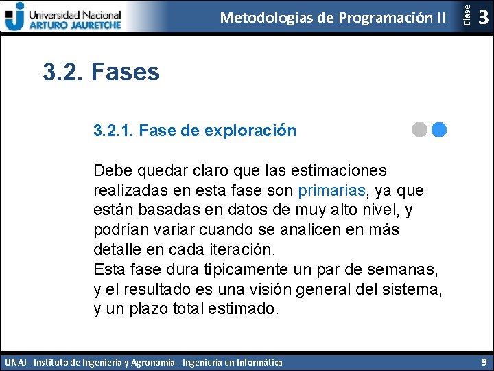 Clase Metodologías de Programación II 3 3. 2. Fases 3. 2. 1. Fase de