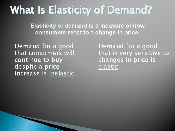 What Is Elasticity of Demand? Elasticity of demand is a measure of how consumers