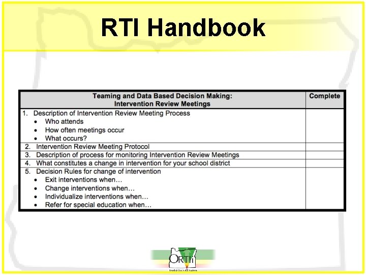 RTI Handbook 