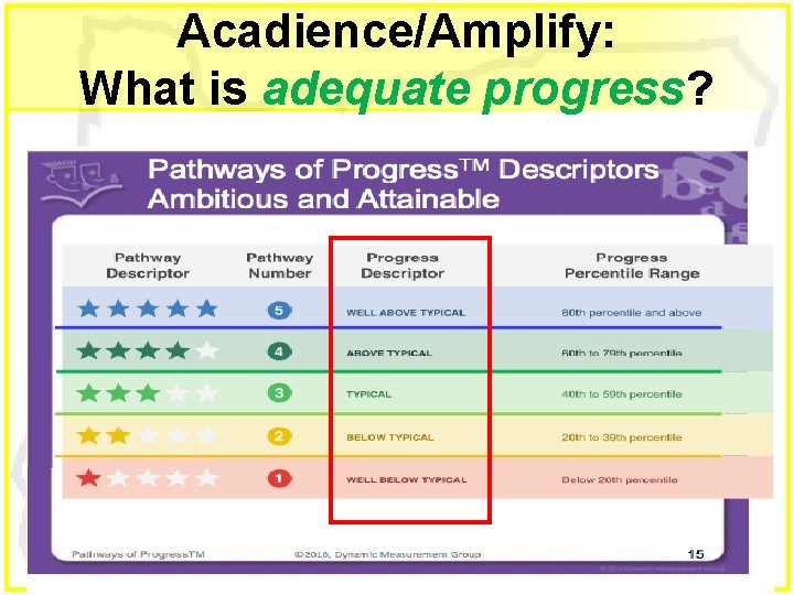 Acadience/Amplify: What is adequate progress? 
