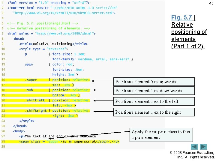 43 Fig. 5. 7 | Relative positioning of elements (Part 1 of 2). Positions