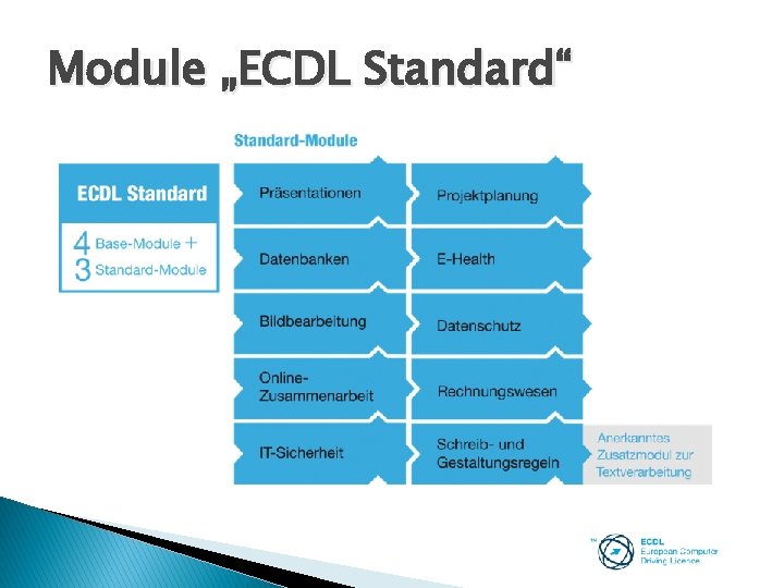 Module „ECDL Standard“ 