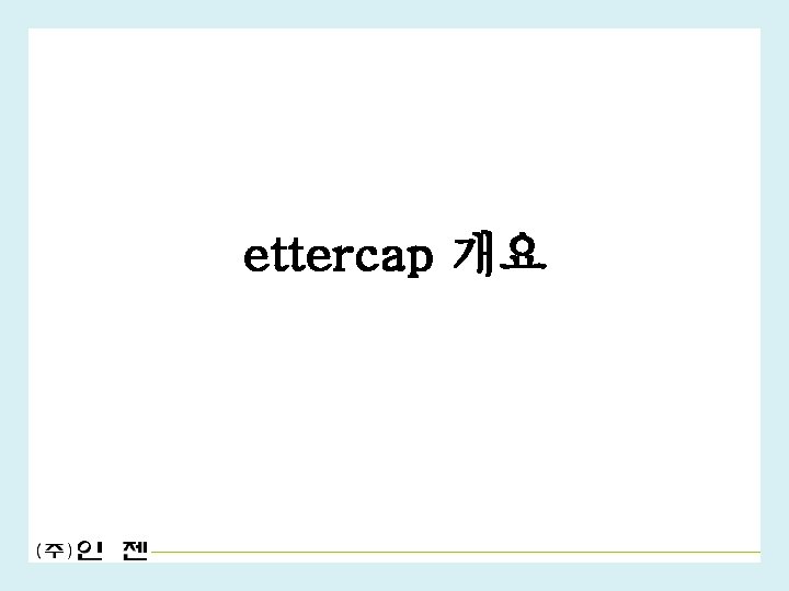ettercap 개요 