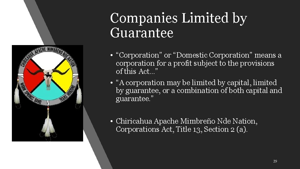 Companies Limited by Guarantee • “Corporation” or “Domestic Corporation” means a corporation for a