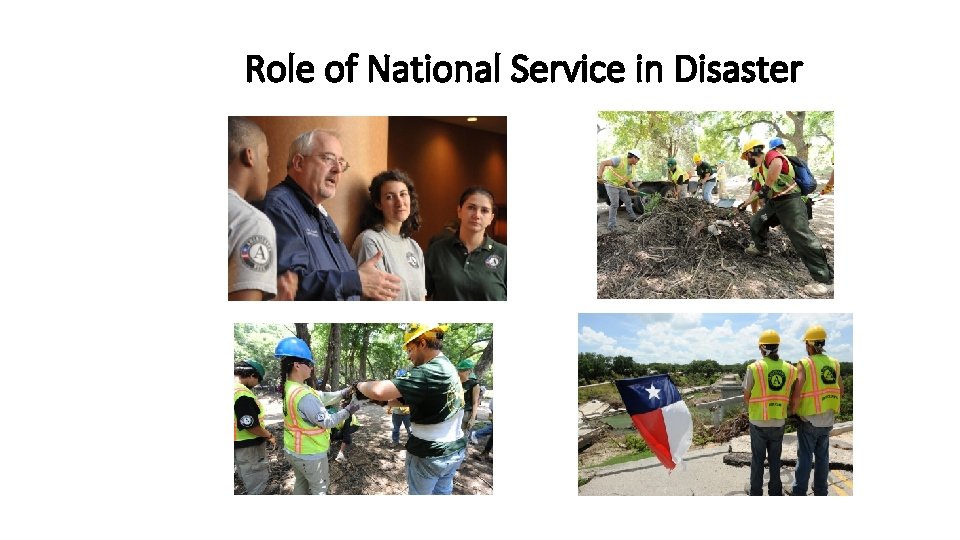 Role of National Service in Disaster 29 
