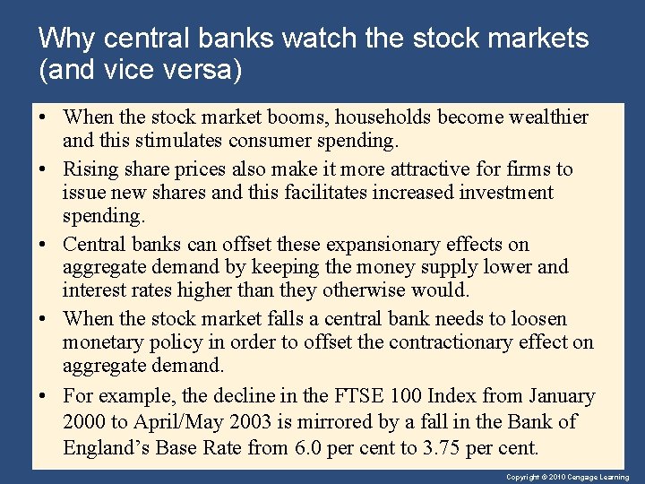 Why central banks watch the stock markets (and vice versa) • When the stock