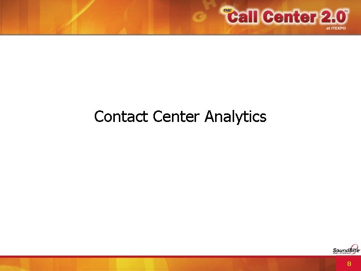 Contact Center Analytics 8 