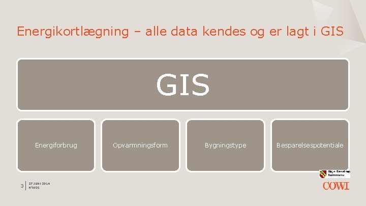 Energikortlægning – alle data kendes og er lagt i GIS Energiforbrug 3 27 JUNI