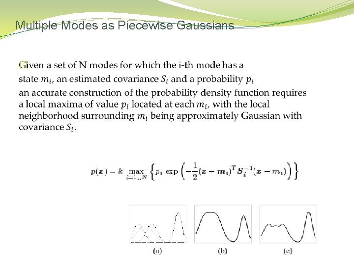 Multiple Modes as Piecewise Gaussians � 