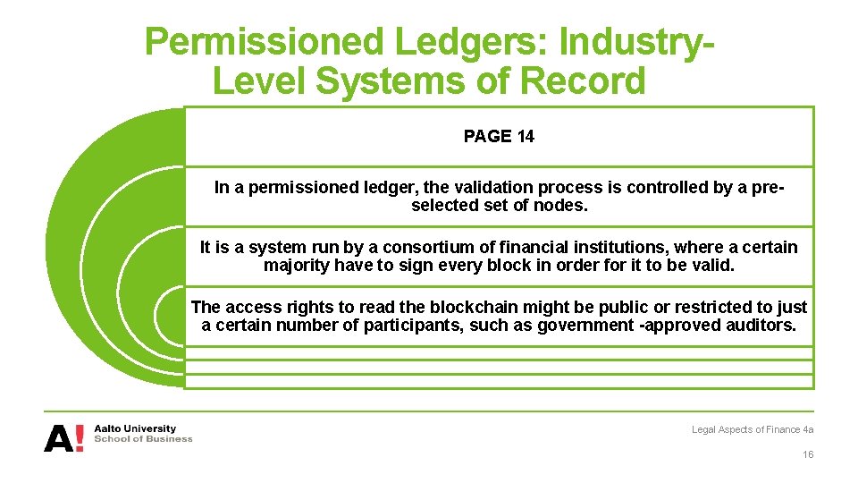 Permissioned Ledgers: Industry. Level Systems of Record PAGE 14 In a permissioned ledger, the