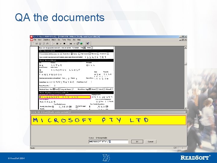QA the documents Read. Soft 2004 