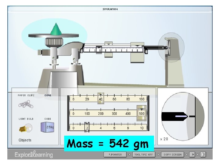 Mass = 542 gm 