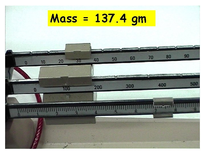 Mass = 137. 4 gm 