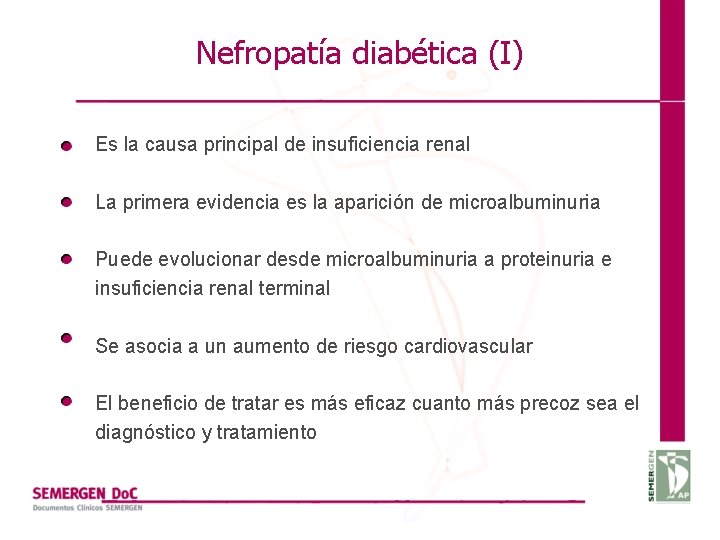 nefropatía diabética diagnóstico