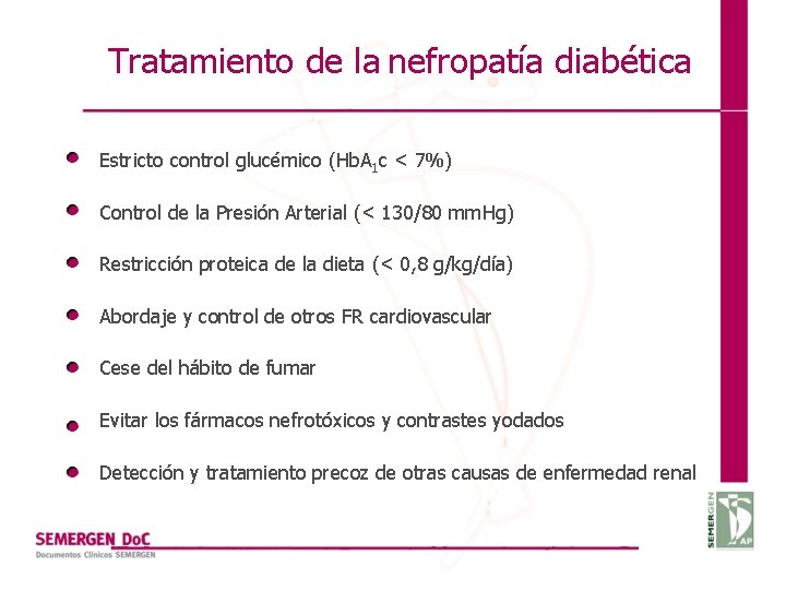 nefropatía diabética establecida)