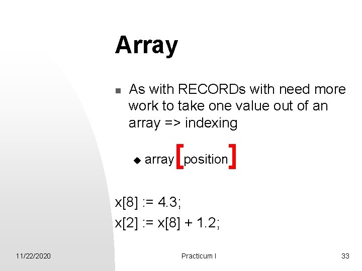 Array n As with RECORDs with need more work to take one value out