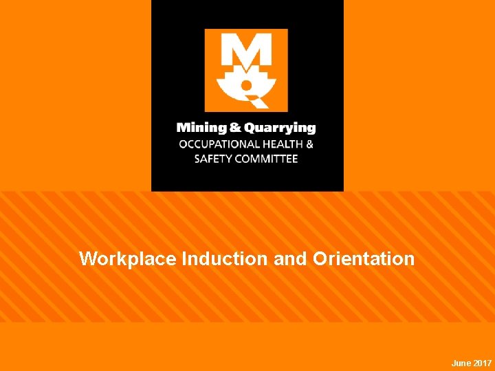 Workplace Induction and Orientation June 2017 
