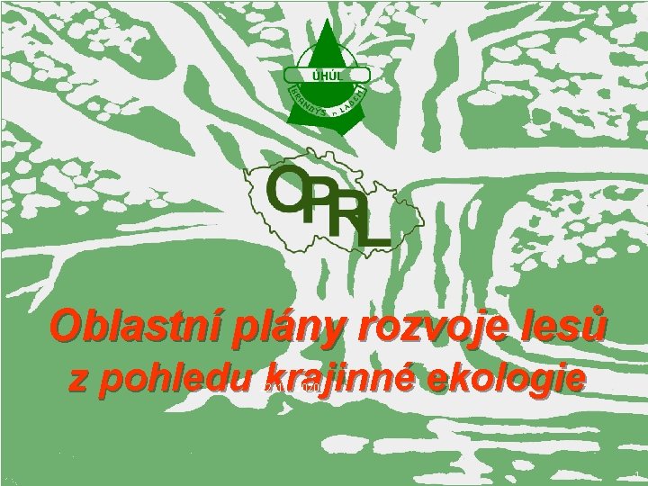 Oblastní plány rozvoje lesů z pohledu krajinné ekologie 22. 11. 2020 1 
