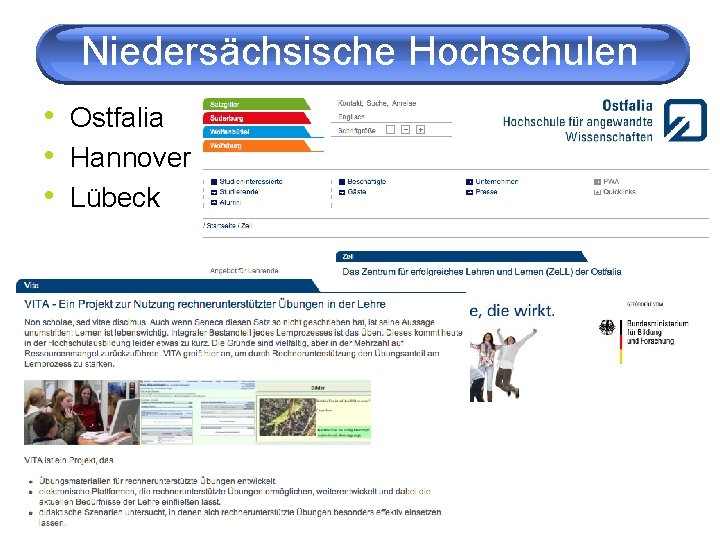 Niedersächsische Hochschulen • Ostfalia • Hannover • Lübeck 