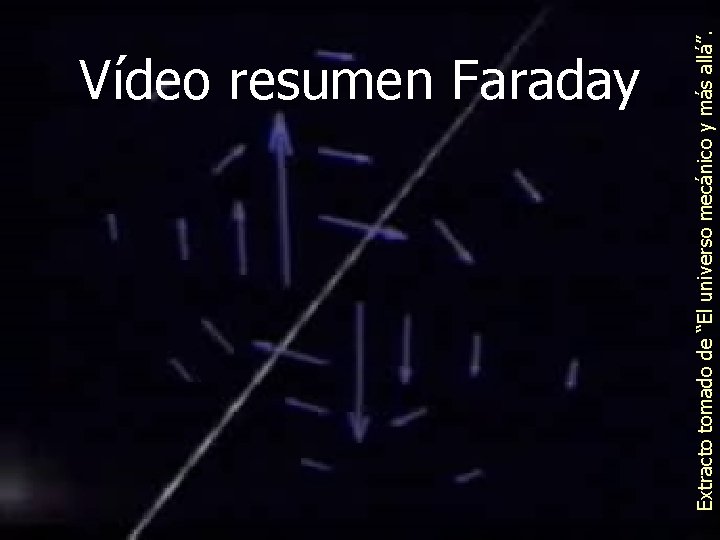 Extracto tomado de “El universo mecánico y más allá”. Vídeo resumen Faraday 