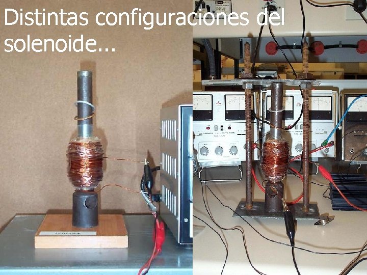 Distintas configuraciones del solenoide. . . 