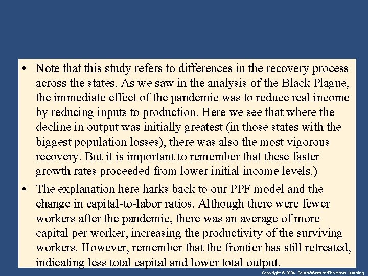  • Note that this study refers to differences in the recovery process across