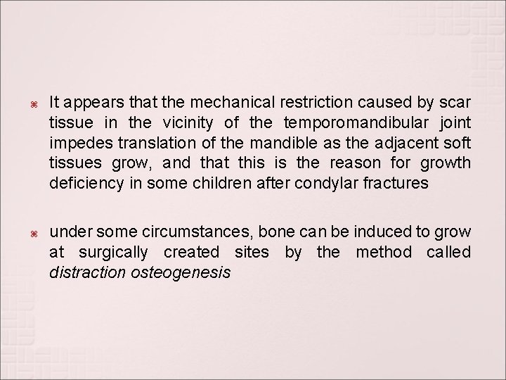  It appears that the mechanical restriction caused by scar tissue in the vicinity