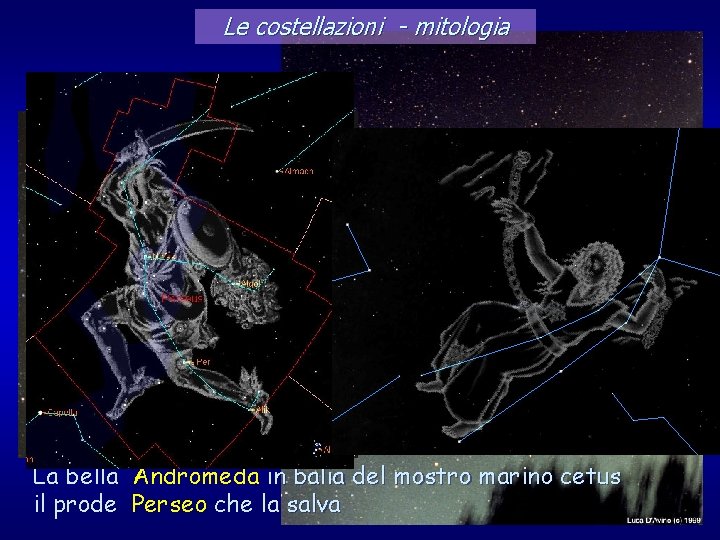 Le costellazioni - mitologia La bella Andromeda in balia del mostro marino cetus il