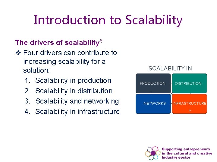 Introduction to Scalability The drivers of scalability 8 v Four drivers can contribute to Introduction to Scalability The drivers of scalability 8 v Four drivers can contribute to