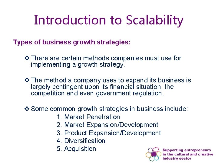 Introduction to Scalability Types of business growth strategies: v There are certain methods companies Introduction to Scalability Types of business growth strategies: v There are certain methods companies