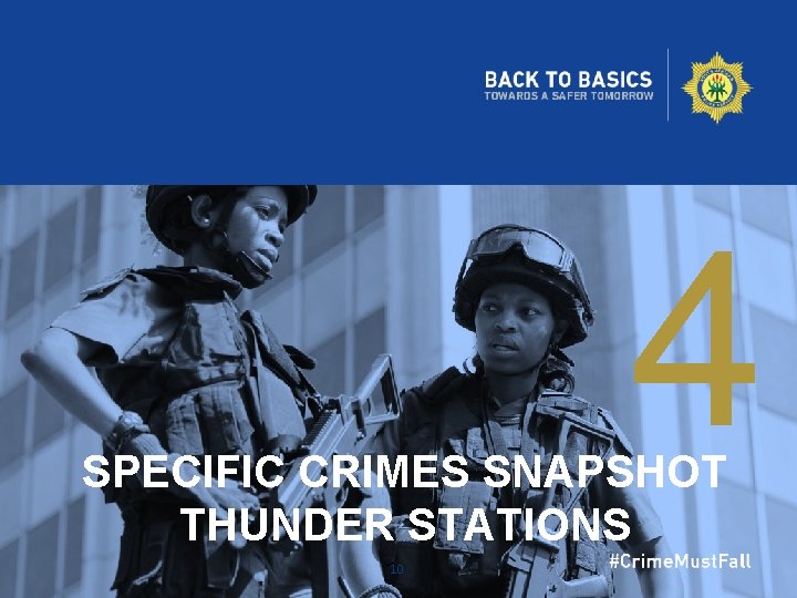 4 SPECIFIC CRIMES SNAPSHOT THUNDER STATIONS 10 